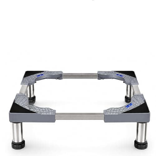 Image of SSEHCWAN Washing Machine Stand, 4 Legs Adjustable Washer Stand Height 13-16 cm Washing Machine Base Fridge Stand 43-62 cm for Tumble Dryers Washer Cookers Fridges