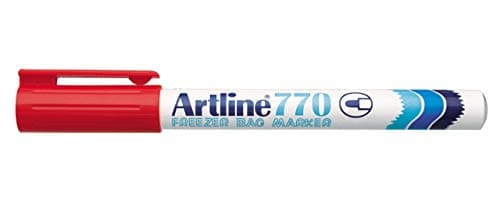 Image of Artline Red Freezer Bag Permanent Marker Pen