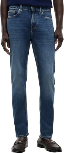Image of Tommy Hilfiger Men's CORE Bleecker MID Blue MW0MW39041 Slim, Denim, 34W / 32L
