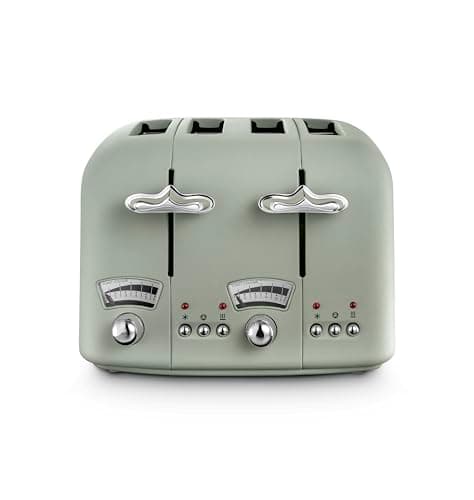 Image of De'Longhi Argento Flora CT04.GR 4 Slice Toaster - Peppermint Green