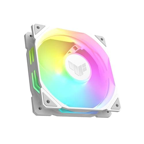 Image of Asus TUF Gaming TR120 ARGB Reverse Blade 120mm PWM Case Fan, Hydraulic Bearing, 28mm Frame, Double-layer LED Matrix Design, 2000 RPM, White