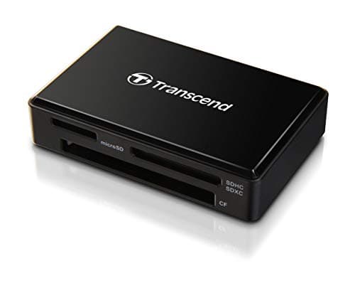 Image of Transcend RDF8 USB 3.1 Gen 1 (USB 5Gbps) SD & microSD & CompactFlash Card Reader, with Micro USB to USB Type A Cable, TS-RDF8K2