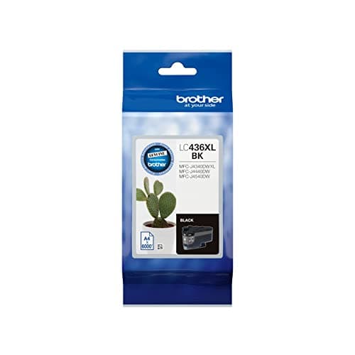 Image of brother Genuine LC436XLBK High-Yield Ink Cartridge, Black, Page Yield Up to 6000 Pages, (LC-436XLBK) for Use with: MFC-J4440DW, MFC-J4540DW, MFC-J4340DW XL