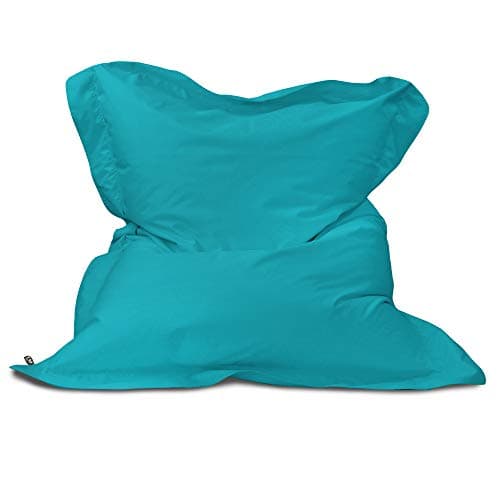 Image of rucomfy Beanbags Giant Indoor/Outdoor Squashy Squarbie Bean Bag. Use as Cushion, Chair or Lounger. Water & UV Resistant 170 x 130cm (Beanbag Only, Turquoise)