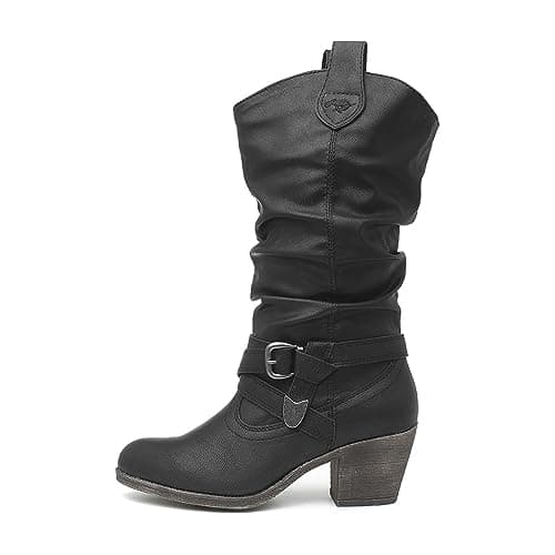Image of Rocket Dog Womens/Ladies Sidestep Mid-Calf Western Boot (6 UK) (Black)