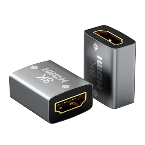 Image of vgggrd 2 Pack HDMI Coupler Female to Female Connector, HDMI Joiner with HDR Support 8K@60Hz / 4K@120Hz / UHD 1080p, Gold Plated HDMI Adapter, High Speed Cable Extender