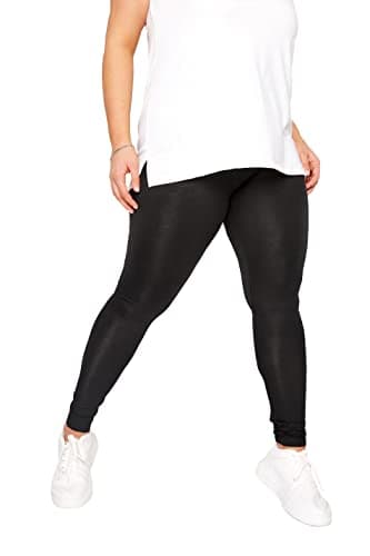 Image of Yours 2 Pack Curve Soft Touch Viscose Stretch Leggings - Women's - Plus Size Curve Black