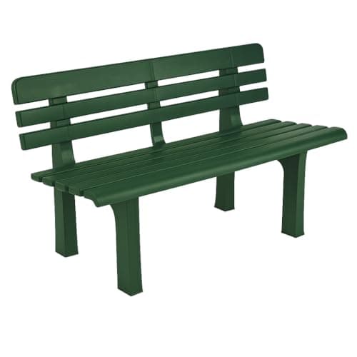 Image of URBN GARDEN 2 Seater Plastic Weatherproof Outdoor Garden Bench Heavy Durable Waterproof Patio Furniture Perfect for Garden Patio Deck or Balcony - Green