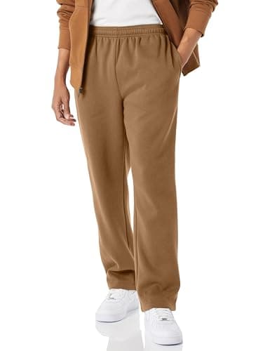 Image of Amazon Essentials Men's Fleece Open Bottom Sweatpant (Available in Big and Tall), Dark Tan, M