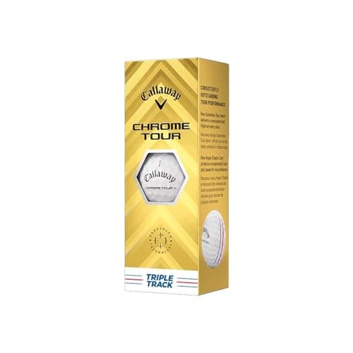Image of Callaway Golf Balls Chrome Tour Triple Track Balls, White, Pack of 3, BL CG CHRM Tour 24 TRPLTRK 3B PK