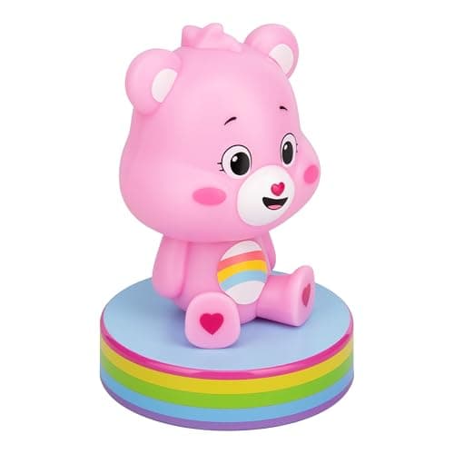 Image of Paladone Care Bears Pink Cheer Bear Mini Icon Light, Officially Licensed 3D Figurine LED Lamp Collectible for Girls and Women, Bedrooms and Home, Pop Culture Merchandise