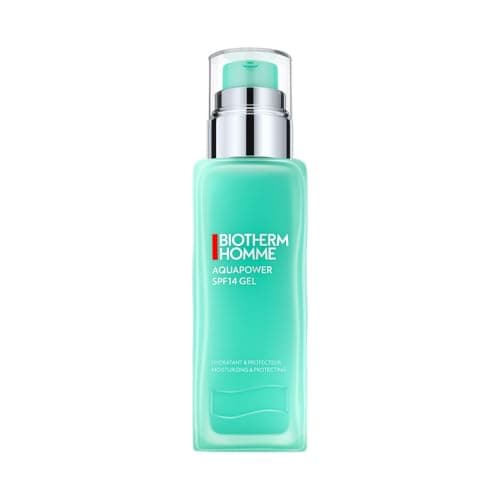 Image of Biotherm Homme Aquapower SPF14 Gel for Dry Skin, Refreshing Face Cream for Men with Life Plankton and Oligo Minerals, Face Care Protects Against UV Radiation and Environmental Affects, 75 ml