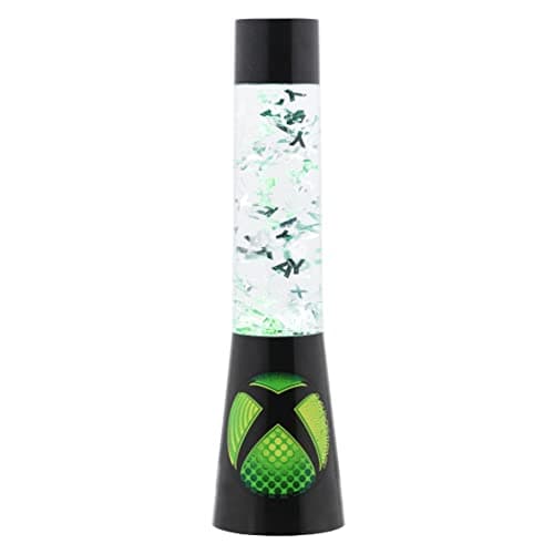 Image of Xbox Glitter Liquid Flow Lamp with Floating Controller Icons - Officially Licensed Microsoft Merchandise, Game Room Night Light Bedroom Decor | Paladone