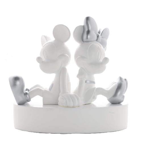 Image of Disney 100 Mickey & Minnie Money Bank White Resin