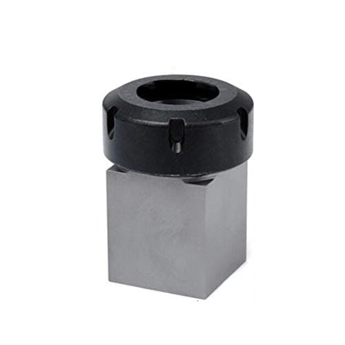 Image of ER40 Collet Block, Square Steel Chuck Collet Holder, Chuck Block Tool for CNC Lathe Engraving Cutting Machine