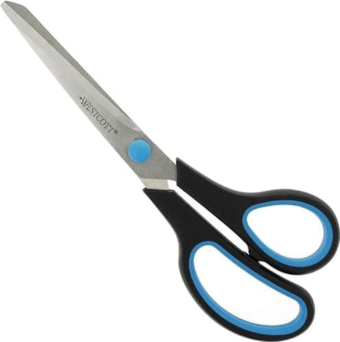 Image of Westcott 8 inch Easy Grip Soft Grip Scissor - Black/Blue