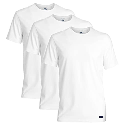 Image of Ted Baker Mens 3-Pack Breathable Cotton Stretch Crew Neck T-Shirt, Size XL White