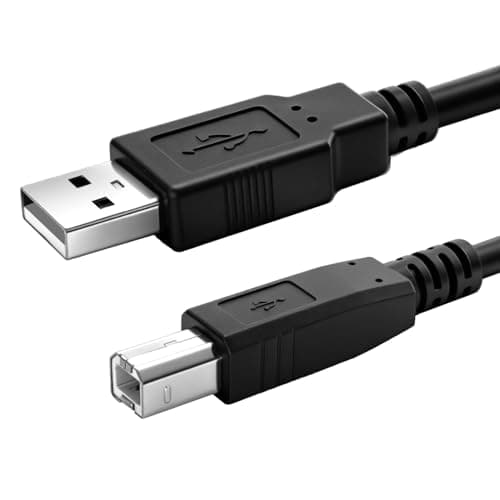 Image of Superer 3 Meter/10FT USB Printer Cable, USB 2.0 Type A to USB-B Male Lead, Fit for HP, Canon, Lexmark, Epson, Dell Printer Power Lead, Durable Charger Cable Cord