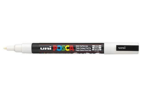 Image of Posca UNI-BALL MARKER PEN PC-3M - WHITE - SINGLE PEN