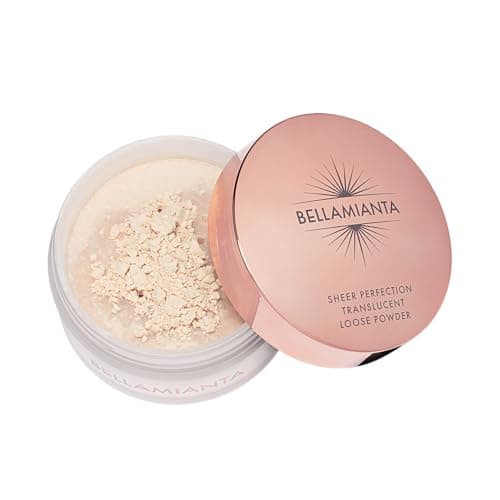 Image of Bellamianta Sheer Perfection Translucent Loose Powder, Ultra-Fine Milled, Vitamin E & Hyaluronic Acid, 22g, Airbrushed Finish, Setting & Baking