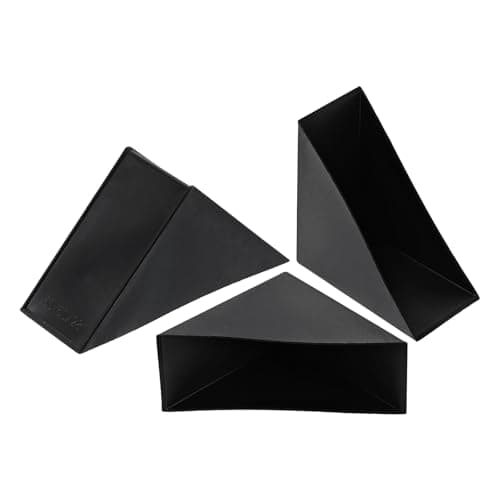 Image of sourcing map 8Pcs Plastic Corner Protectors 28x82mm Right Angle Shape Glass Corner Guards Cushion for Corner Protection of Glass, Mirror, Tile, Black