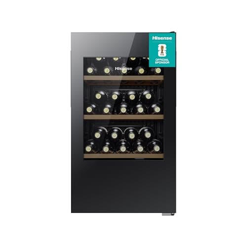 Image of Hisense RW12D4NWG0 93 Litre 30 Bottles Freestanding Undercounter Wine Fridge Cabinet with Digital Touch Control