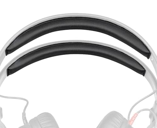 Image of SOULWIT Replacement Headband Pad Kit for Sennheiser Pro Audio HD 25/HD25 Plus/HD25 SE Monitor DJ Headphones, Headset Head Band Top Cushion Cover Repair Part, Easy DIY Installation - Black