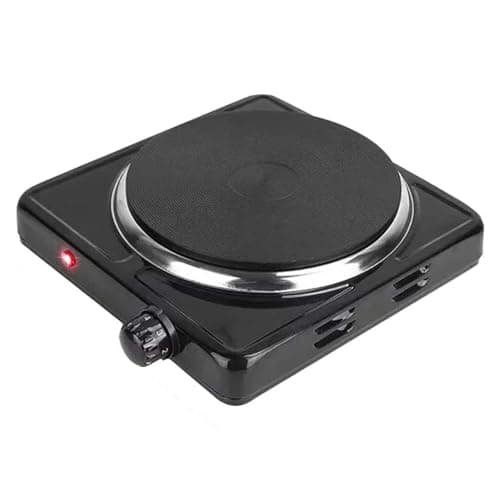 Image of Blendra Hot Plate - 1000W Single Burner Cast Iron Hob | Portable Electric Hob For Cooking, Camping, Kitchen & Travel | Adjustable Temp Control, Fast Boiling & Warming, Splash-Proof Design