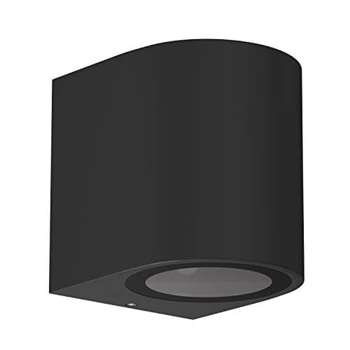 Image of ledscom.de Wall Light ALSE for Outside, IP54, Downlight, Black matt, Round, 1x GU10 max. 35W
