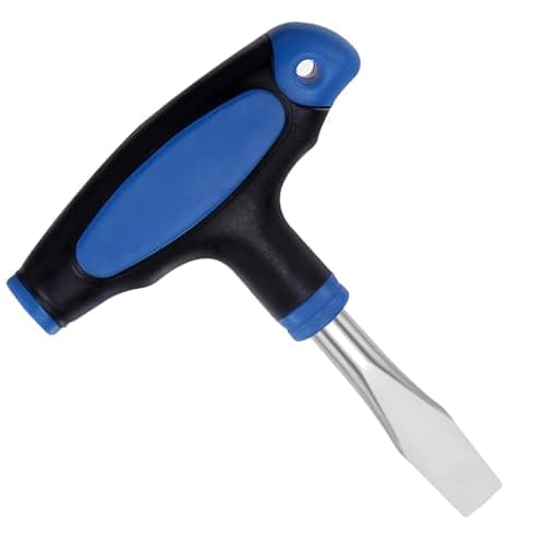 Image of T Handle Flat Head Screwdriver 9mm Large Blade Design for Easy Grip and High Torque Suitable for Heavy Duty Repair Tasks