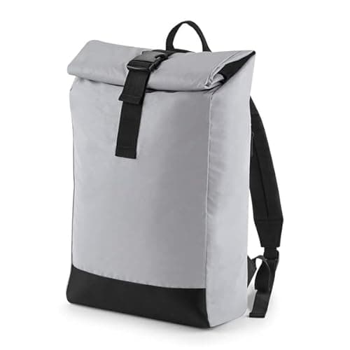 Image of COOZO Reflective Roll-Top Backpack - Silver Reflective - One Size
