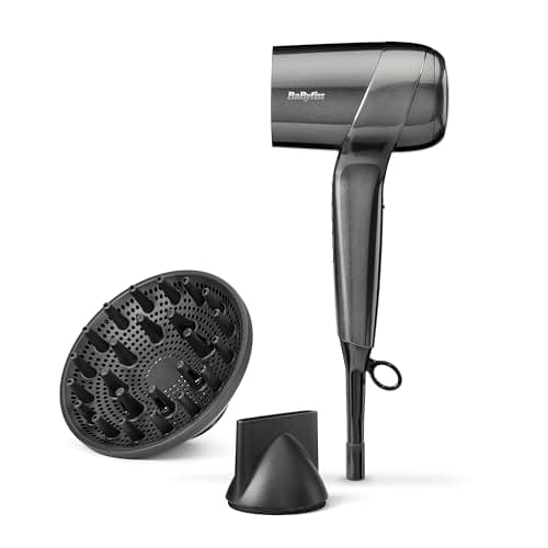 Image of BaByliss Titanium Shine Hair Dryer - New 2025, Powerful and Compact, Ergonomic Blow Dryer, Ionic Frizz-Free Conditioning, 3 Heat & 3 Speed Settings, Metallic Grey, D6200DU
