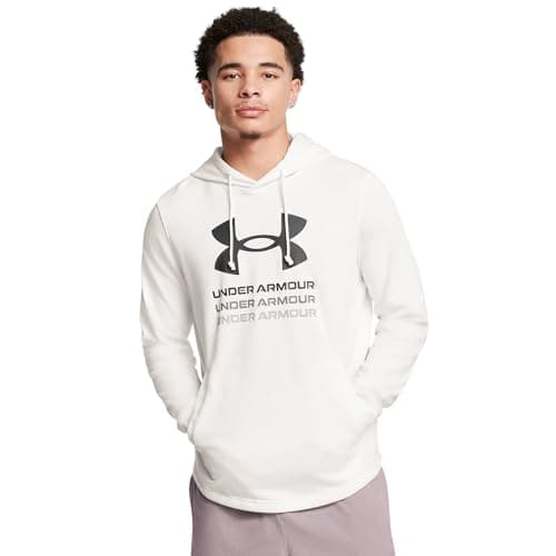 Image of Under Armour Mens Rival Terry Graphic Hoodie White XL