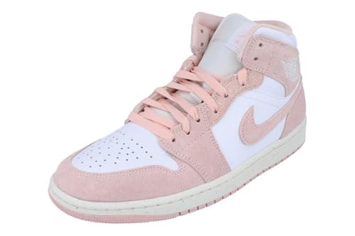 Image of Jordan Men's 1 Mid SE White/Legend Pink-Sail (FN5215 161), White/Legend Pink-sail, 9.5 UK
