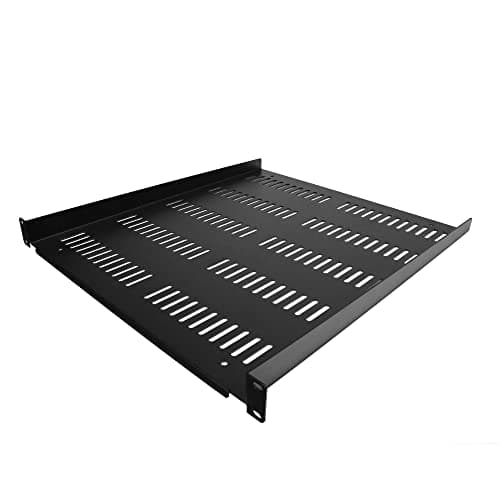 Image of StarTech.com 1U Server Rack Shelf - Universal Vented Rack Mount Cantilever Tray for 19" Network Equipment Rack & Cabinet - Durable Design - Weight Capacity 55lb/25kg - 20" Deep (SHELF-1U-20-FIXED-V)