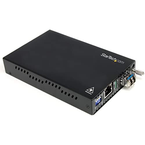 Image of StarTech.com Multimode (MM) LC Fiber Media Converter for 1Gbe Network - 550m Range - Gigabit Ethernet - 850nm - with SFP Transceiver (ET91000LC2)