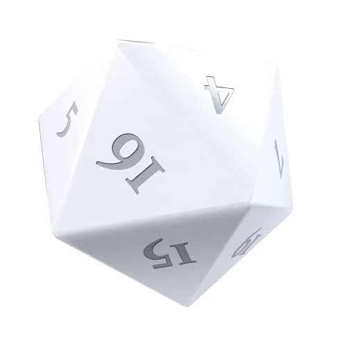 Image of Ultra Pro - Vivid Heavy Metal D20 Dice Set 2 Pack - White