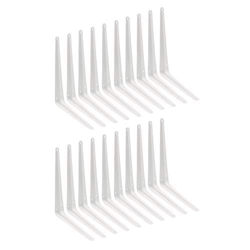 Image of EAI London Shelf Brackets | White 300x250mm / 12x10 Inch Shelving Support Bracket | Pack of 20