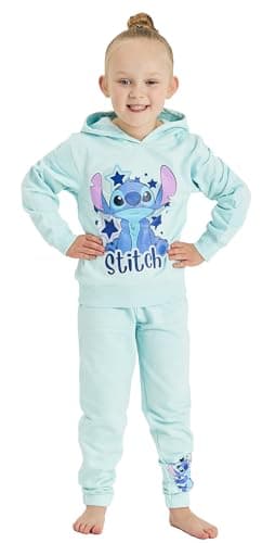 Image of Disney Girls Lilo & Stitch Hoodie Joggers Tracksuit Hoody Bottoms (Lilo & Stitch, 9-10 Years)