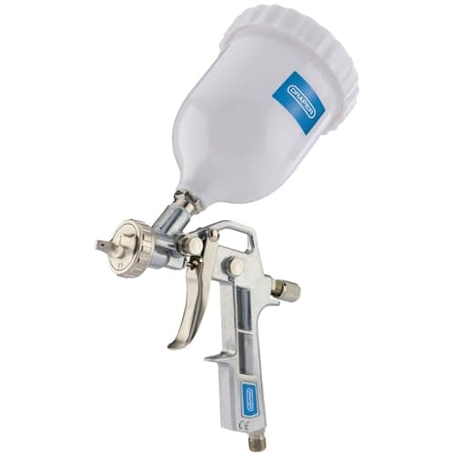 Image of Draper Gravity Feed Air Spray Gun | 500ml Spray Paint Gun Air Compressor | Adjustable Air Flow | 92971, Silver