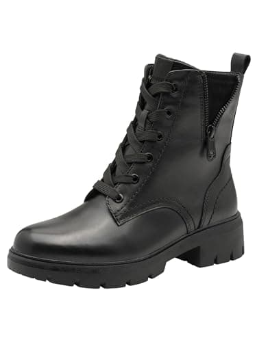 Image of Tamaris Comfort Women’s Lace-Up Ankle Boots with Stretch, Black Uni Nap, 6,5 UK