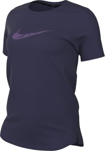 Image of NIKE FB4696-555 W NK DF Swoosh HBR SS TOP Sweatshirt Women's Purple Ink/Disco Purple Size S