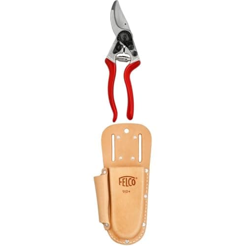 Image of FELCO Model 8 Secateurs (Large) & Number 910 Plus Leather Holster F910+, Brown, 35x15x5 cm
