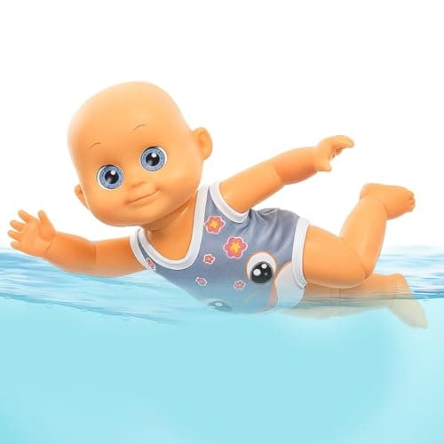 Image of Koolbitz Swimming Pool Baby Doll for Bathtub Realistic Floating Water Doll with Moving Arms and Legs Water Play Toy for Skill Development Toy for Kids 3+ Above (Swim- B)