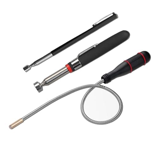 Image of 3 PCS Magnetic Pickup Tool, Handheld Magnetic Retrieval Tool with Non-Slip Handle Flexible Magnet Pick up Tools Durable Telescopic Magnetic Collector with Pocket Clip (1.5LB 3LB 5LB)