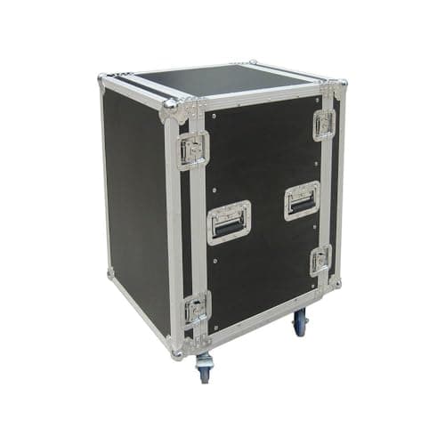 Image of 19" 16U Rack Flight Case 520mm Deep With Removable Casters
