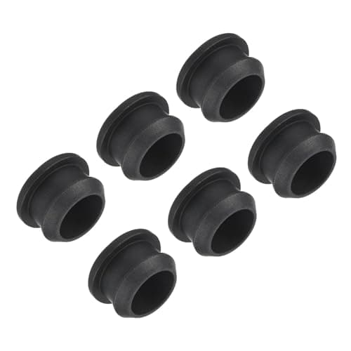 Image of TOP-VIGOR 6Pcs Silicone Snap in Locking Hole Plugs, 19mm Diameter Hole Stoppers, Rubber Panel Seal Cover Flush Type Panel Round for Kitchen Rubber Bulkheads Waterproof Sealing Plugs, Black