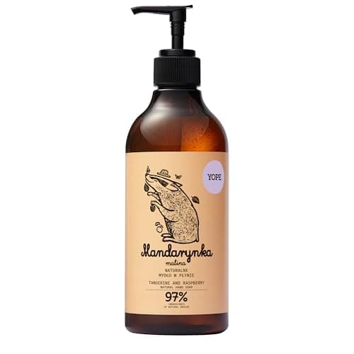 Image of YOPE Natural Hand Wash | Tangerine Extract | Provitamin B5 | Neutral pH | Moisturising | Soothing | Tangerine and Raspberry 500 ml