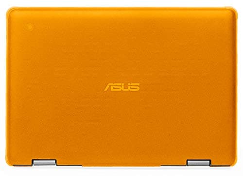 Image of mCover Case Compatible for 2019~2021 11.6" ASUS Chromebook Flip C214MA Series Convertible Laptop Computers ONLY (NOT Fitting Any Other ASUS Models) - Orange