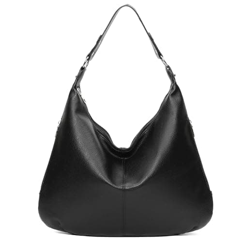 Image of GOIACII Tote Hobo Bags for Women Shoulder Bag Handbag Large for Work Travel Daily Black